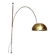 German Postmodern Vintage Brass Arc Floor Lamp with Clamp Rod attributed to Florian Schulz, 1970s