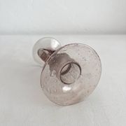 Bougeoir en verre soufflé bullé Biot vintage