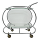 Art deco bar cart trolley chrome tubular, 1930s