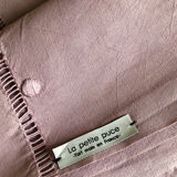 Old linen sheet and purple dyed cotton