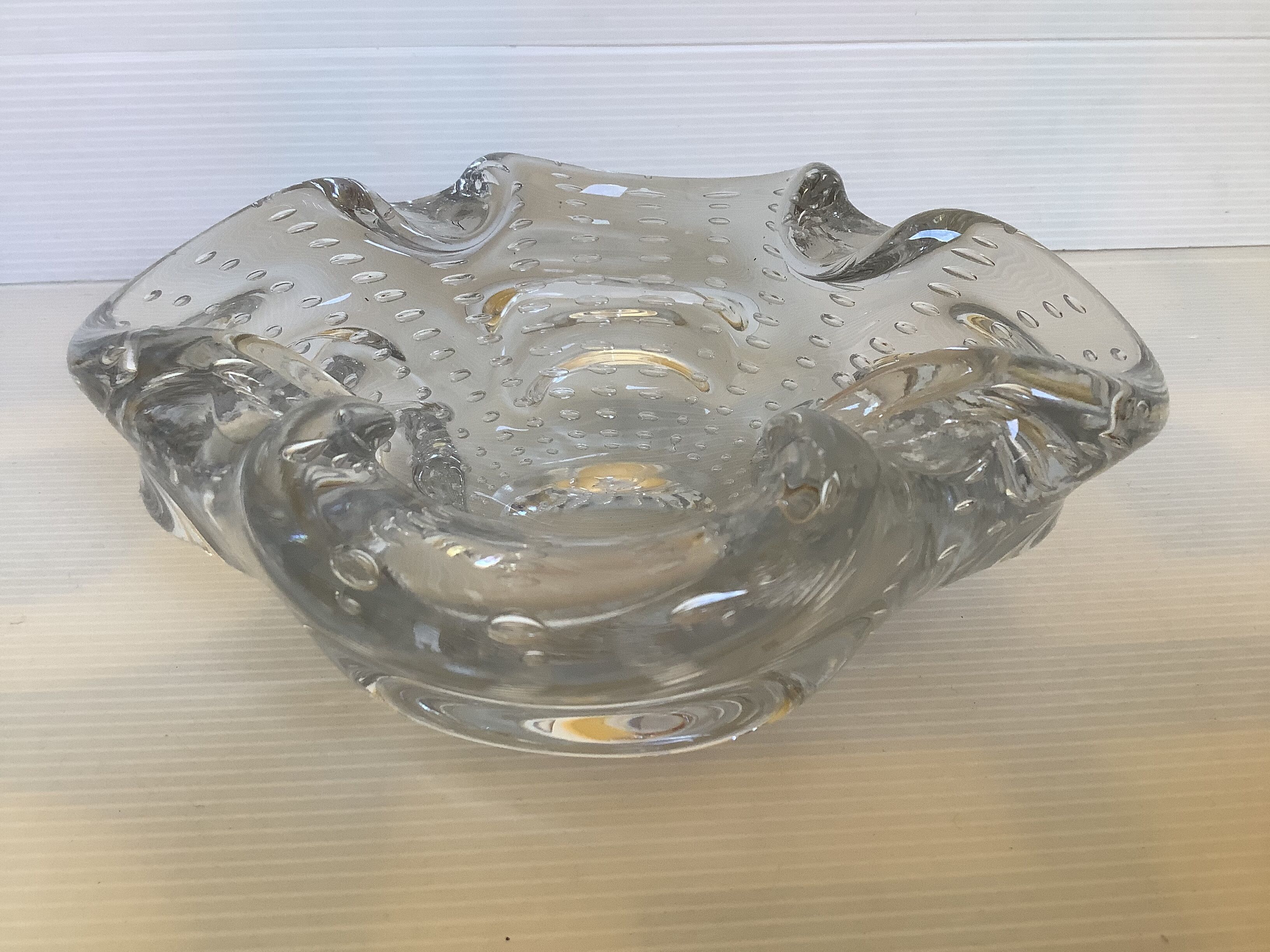 Murano bubble ashtray tray