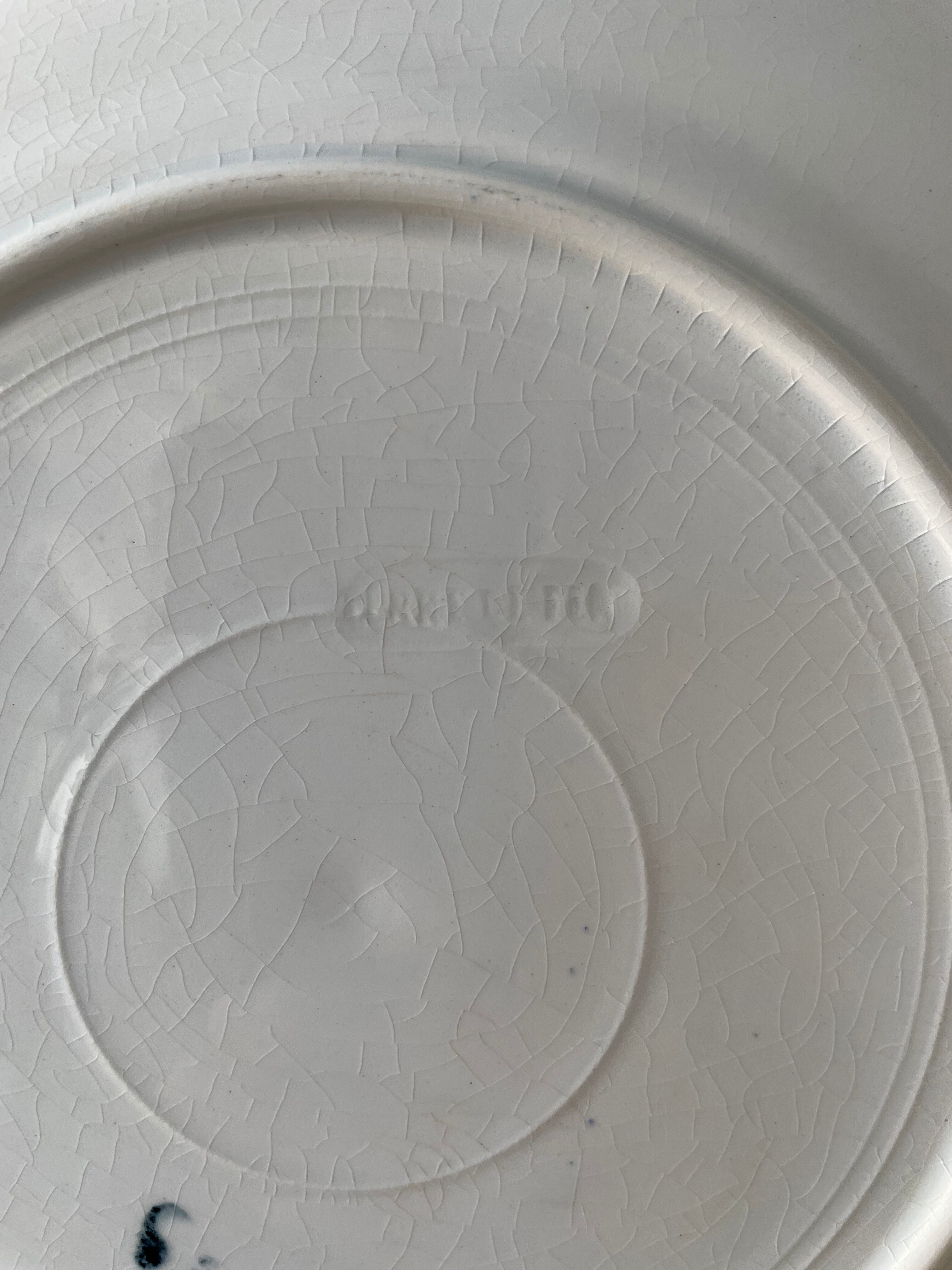 Series of 6 flat plates Iron Earth XIXth