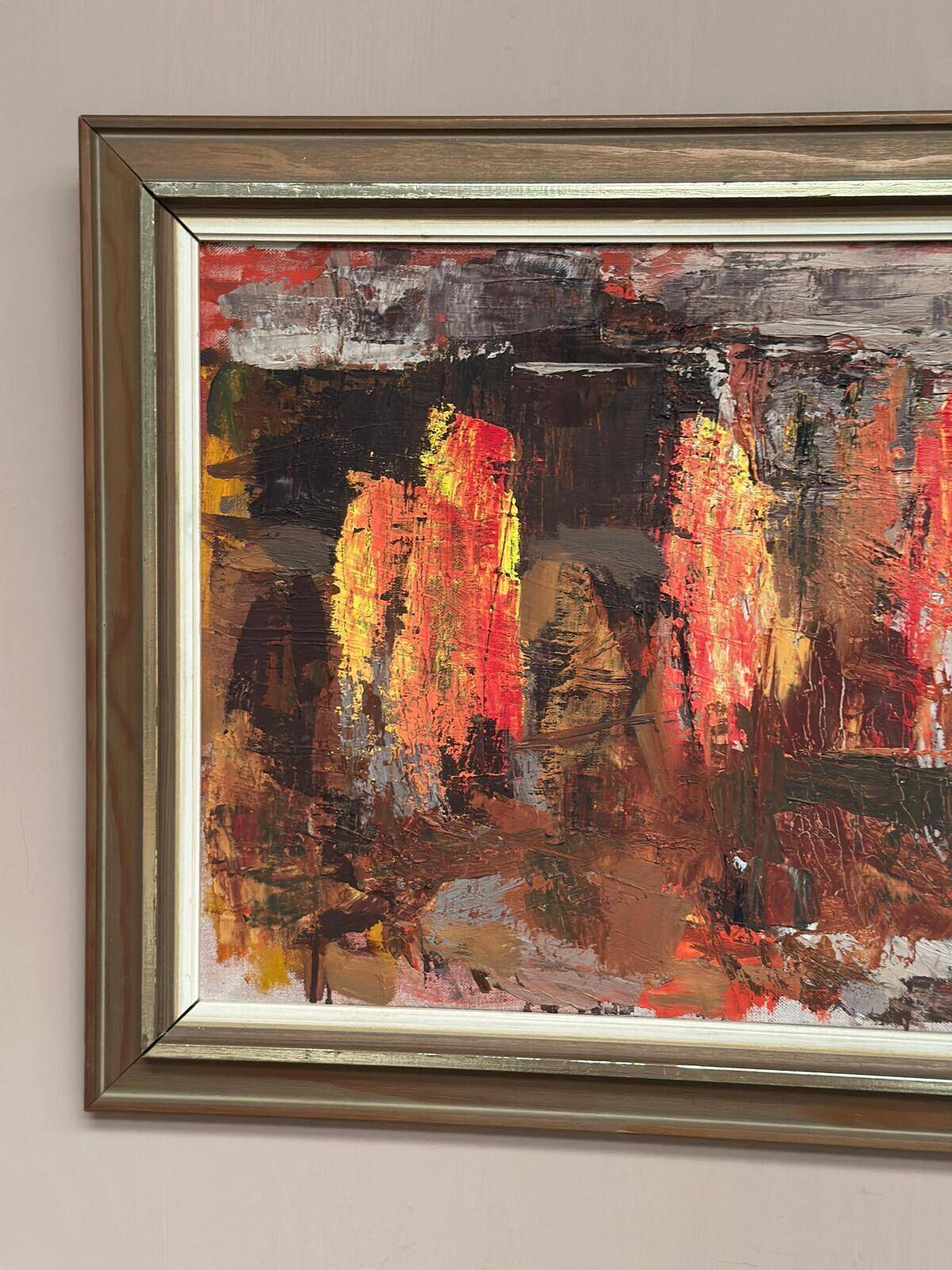 Huile sur toile originale suédoise – « Paysage » par Ingemar Callenberg – Signé – Vintage et encadré