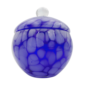 Large vintage round candy in speckled glass, Clichy glass style - 1970s-1980s