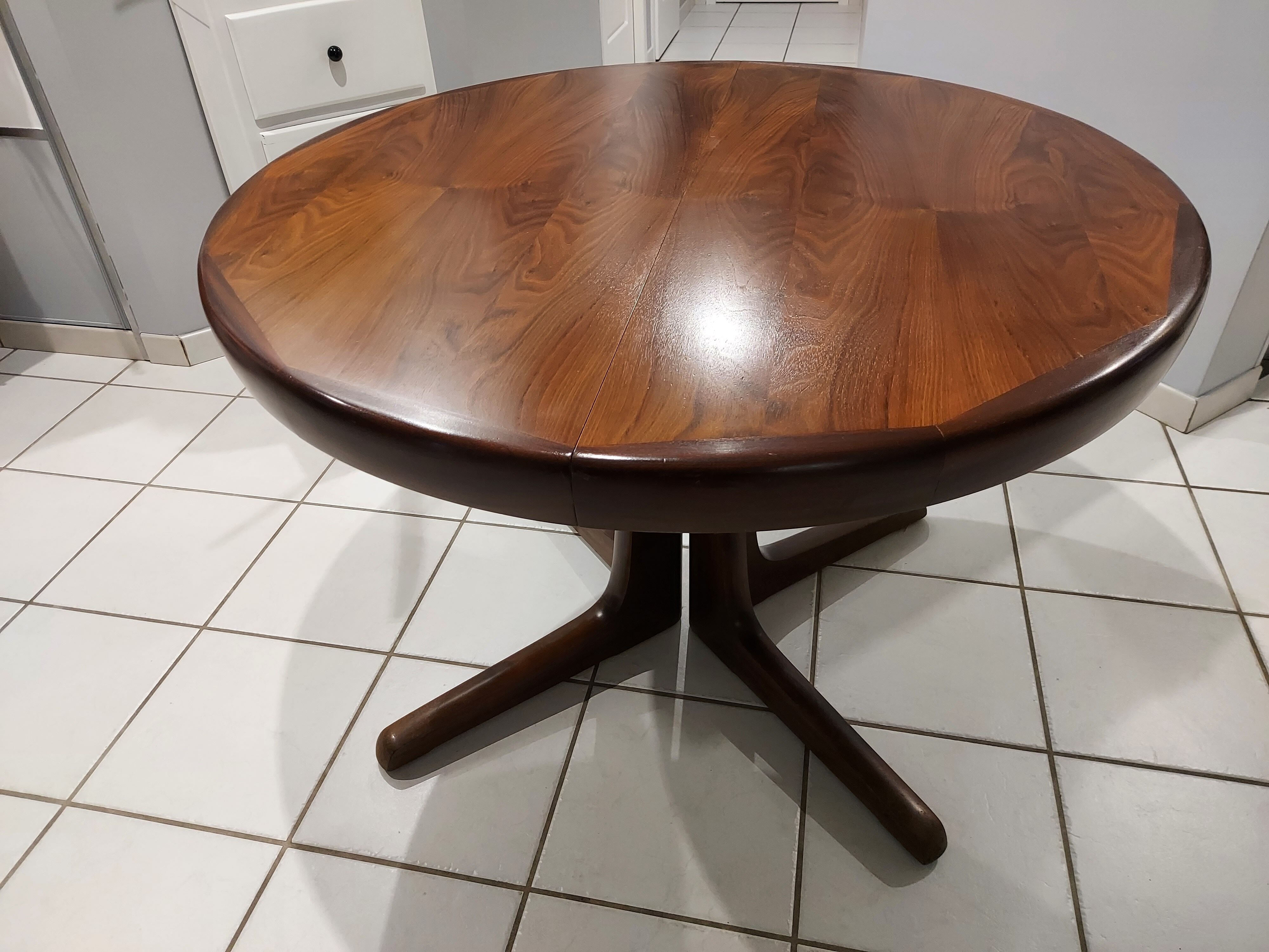 Extendable dining table baumann vintage 1970s baumann