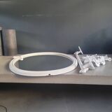 White enameled cast iron bathroom set