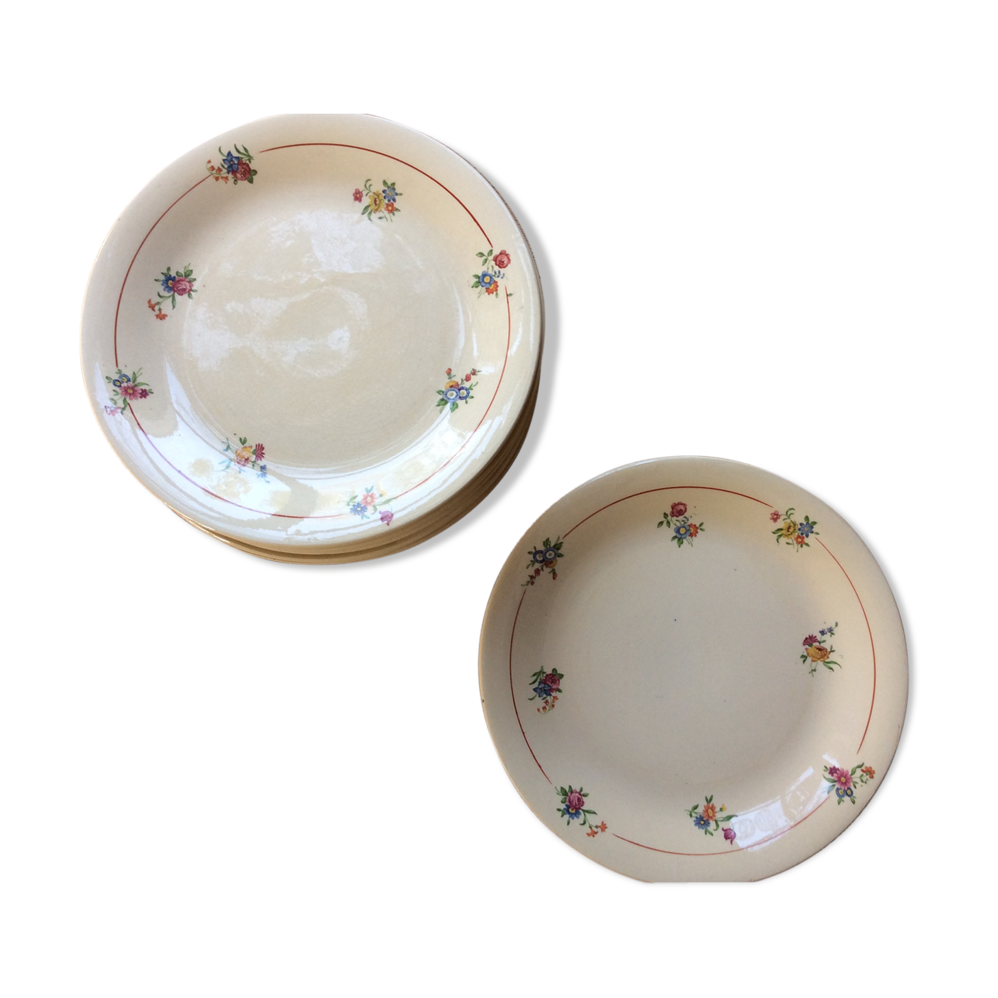 Set of 11 vintage dessert plates