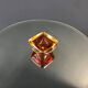 Cendrier en verre de Murano "ROUGE-ORANGE" en forme de coquillage, Murano, Italie, années 1970