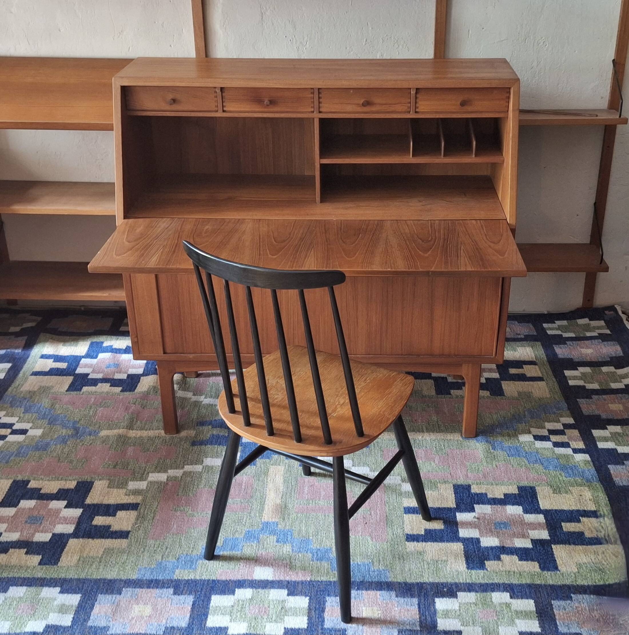 Bernhard Pedersen teak secretaire, Denmark 1960s