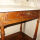 Dressing table and mirror in walnut, circa 1880