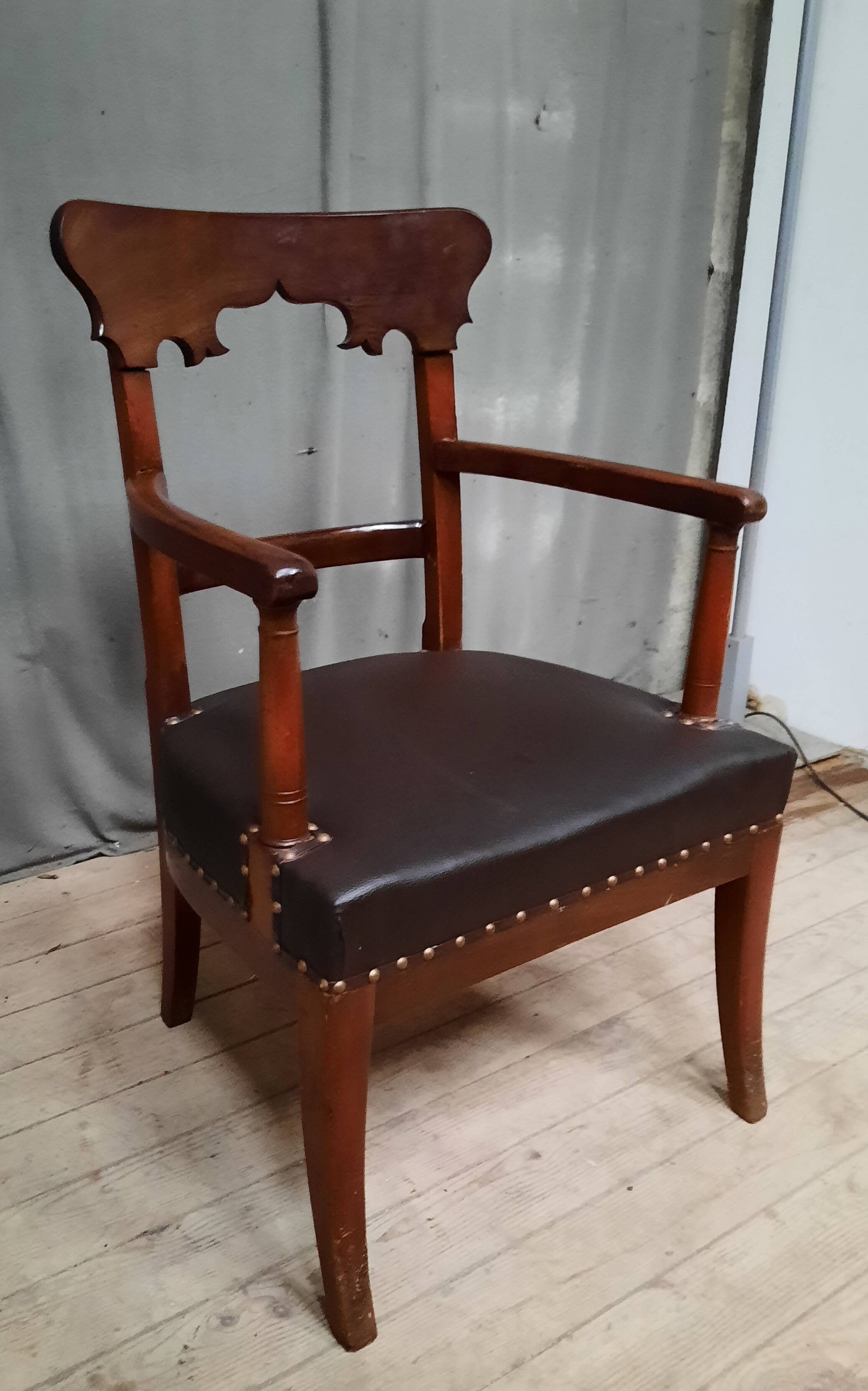 Fauteuil de bureau en acajou