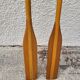 Paire de rames de bateau en bois