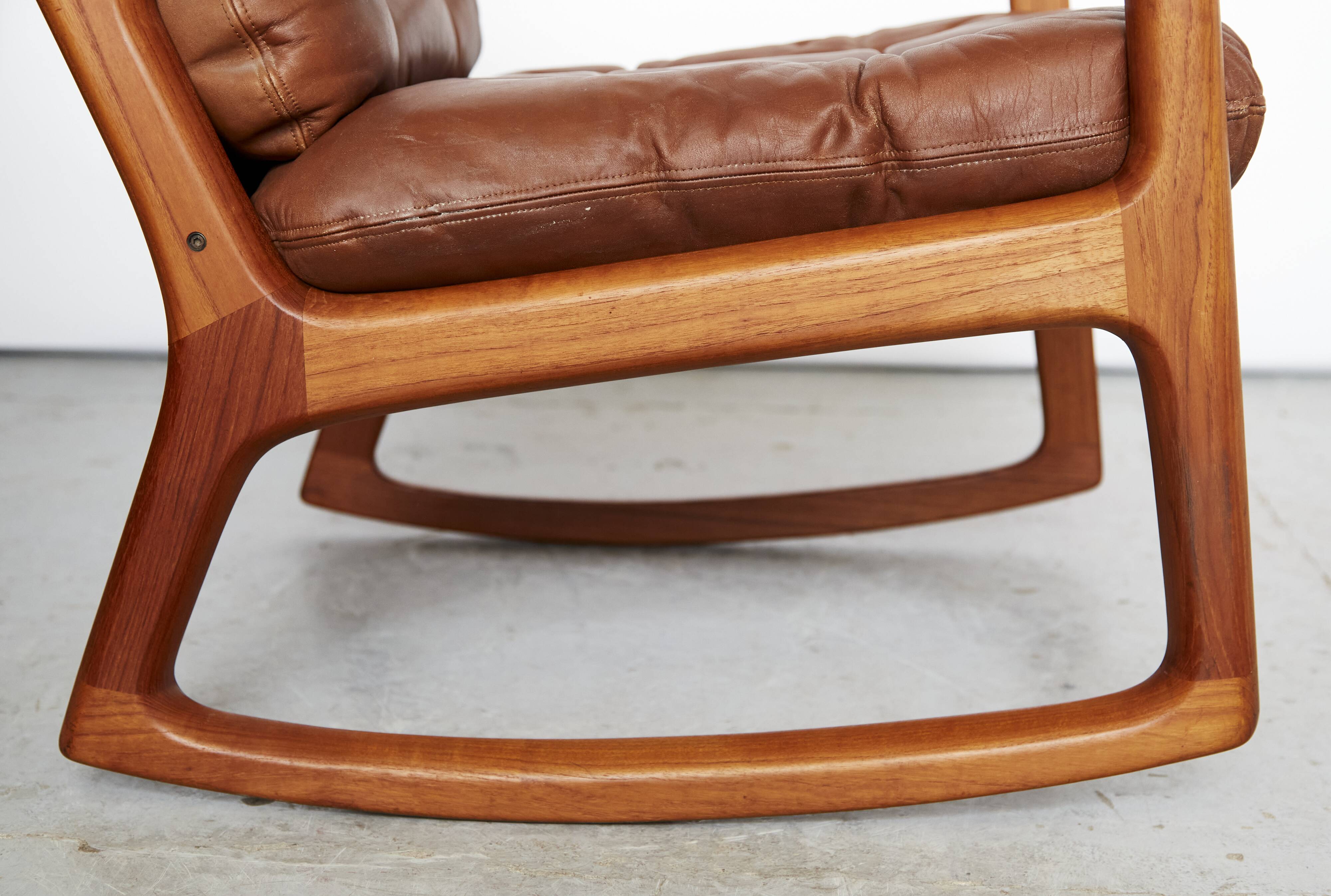 Mid-Century Senator Rocking Chair by Ole Wanscher for CADO