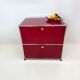 USM Haller "Ruby Red" – storage unit (as new condition)