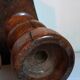 Pair of old brutalist turned solid wood candlesticks