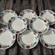8 flat plates Terre de Fer Longchamp model Christiane