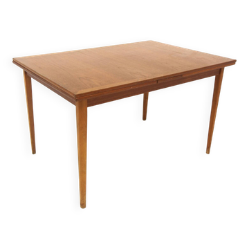 Table de salle à manger "portefeuille" en teck, Suède, 1960