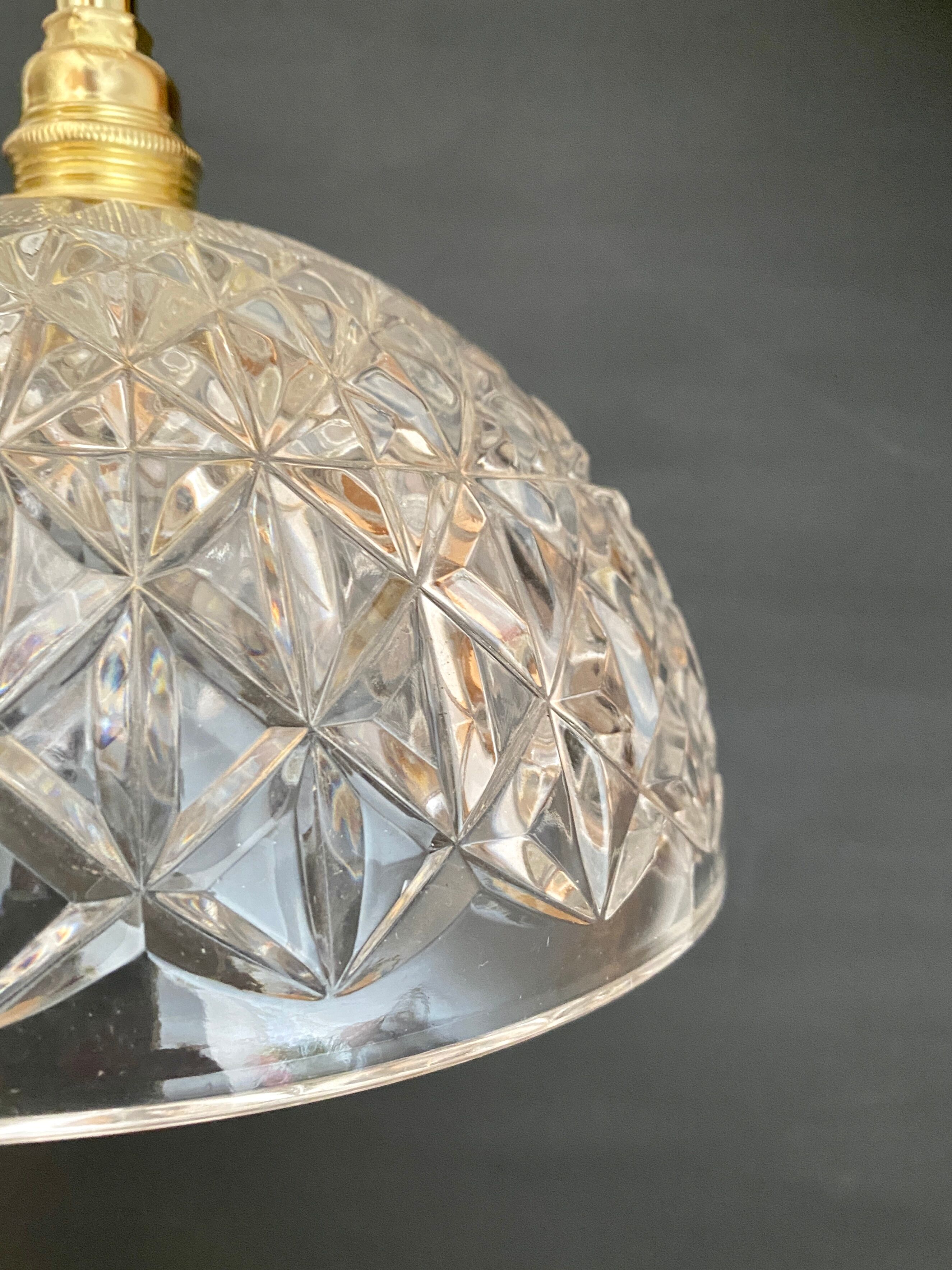 Vintage glass lampshade pendant lamp