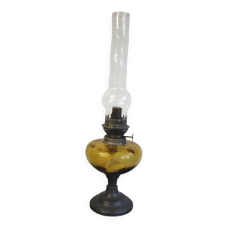 Yellow glass oil lamp