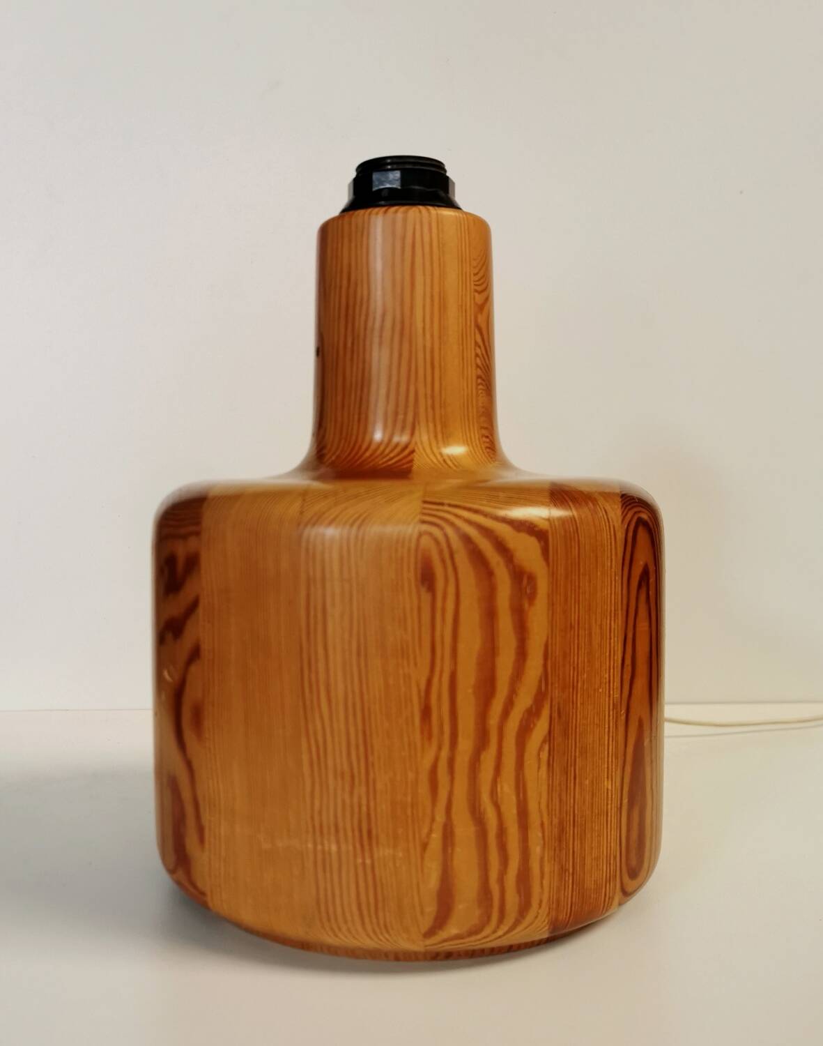 Grand Pied de Lampe Bois tourné Vintage