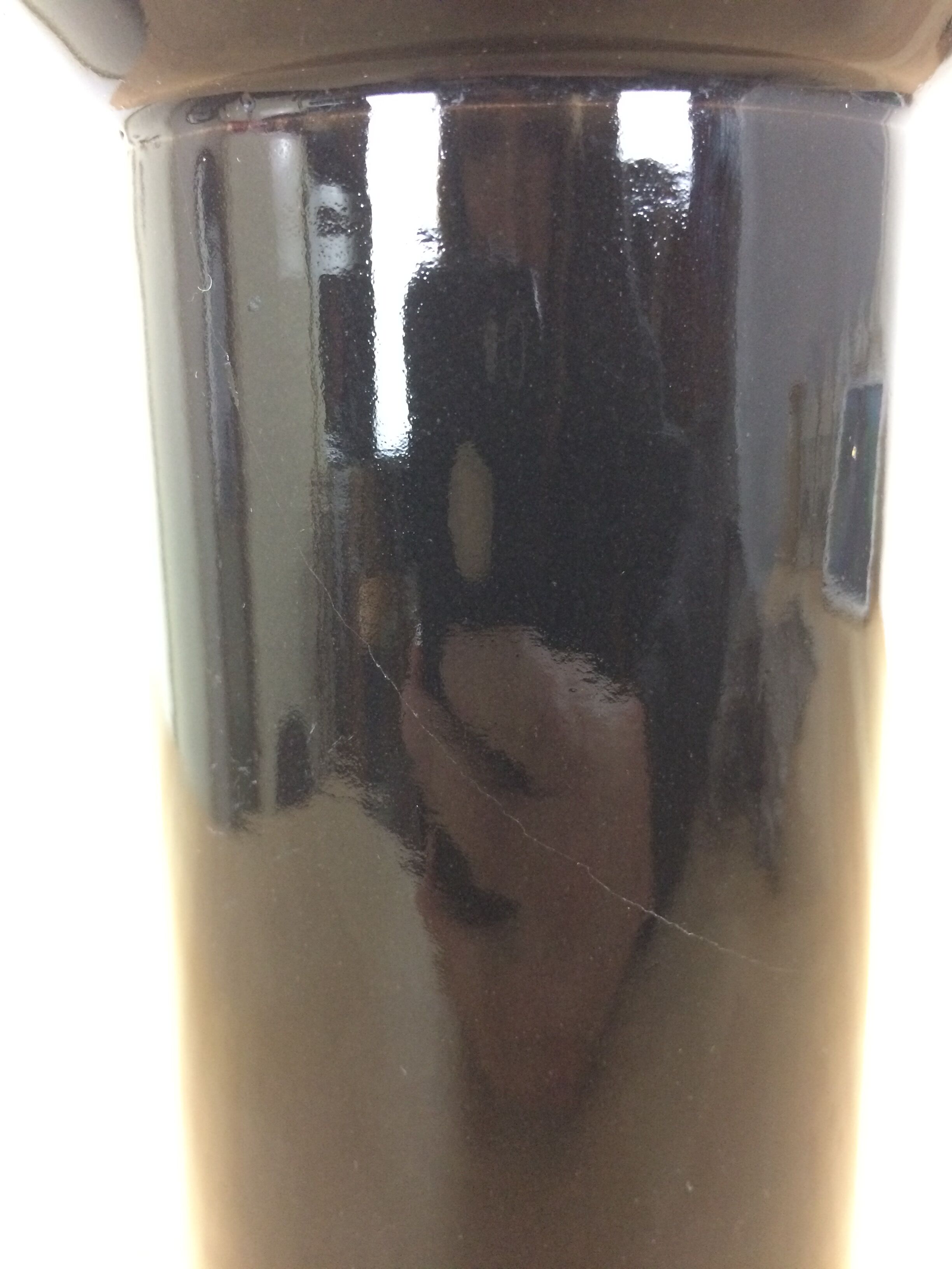 Scandinavian modernist black ceramic vase