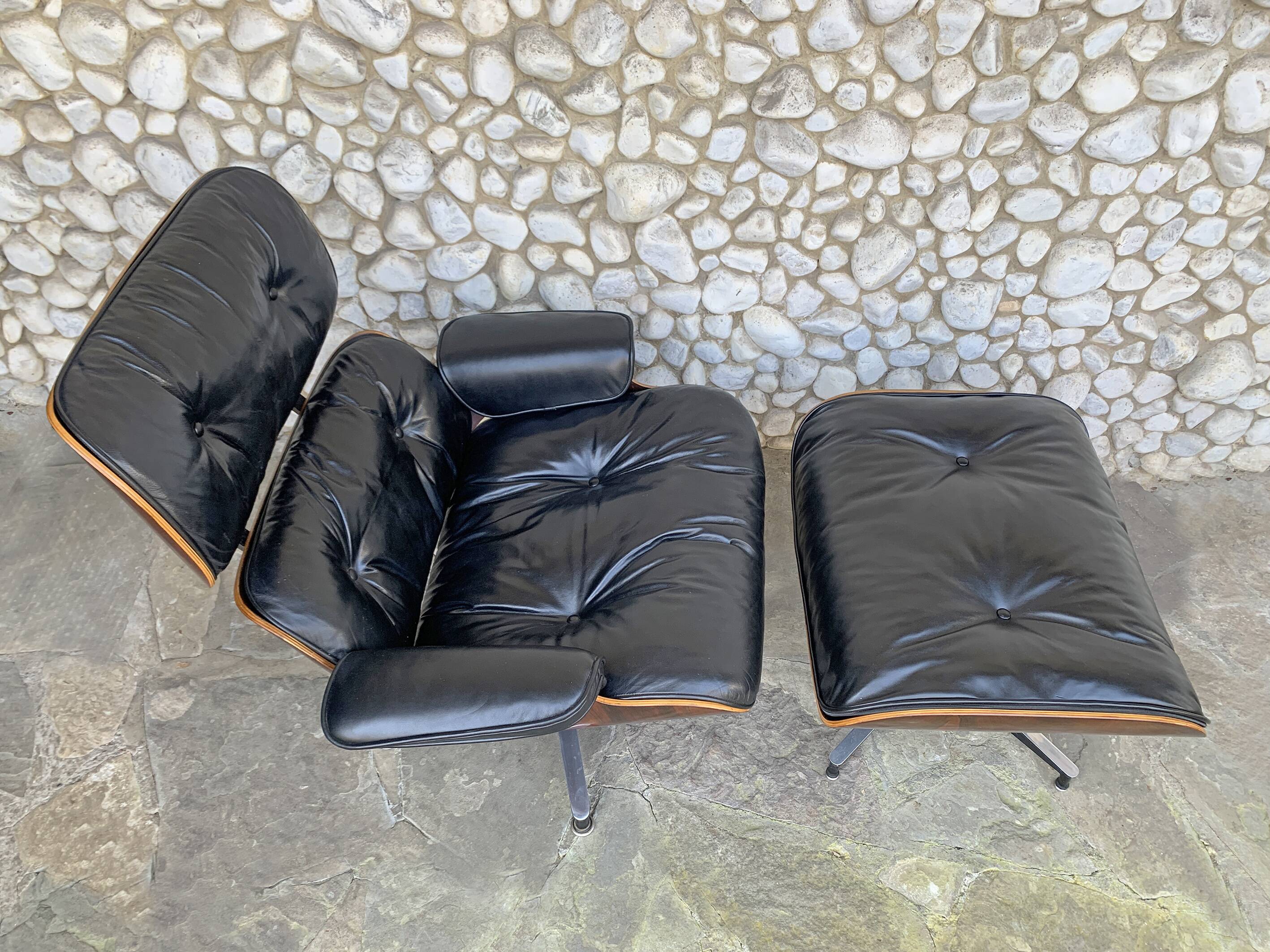 Herman Miller Lounge chair & ottoman palissandre Charles & Ray Eames 1960s