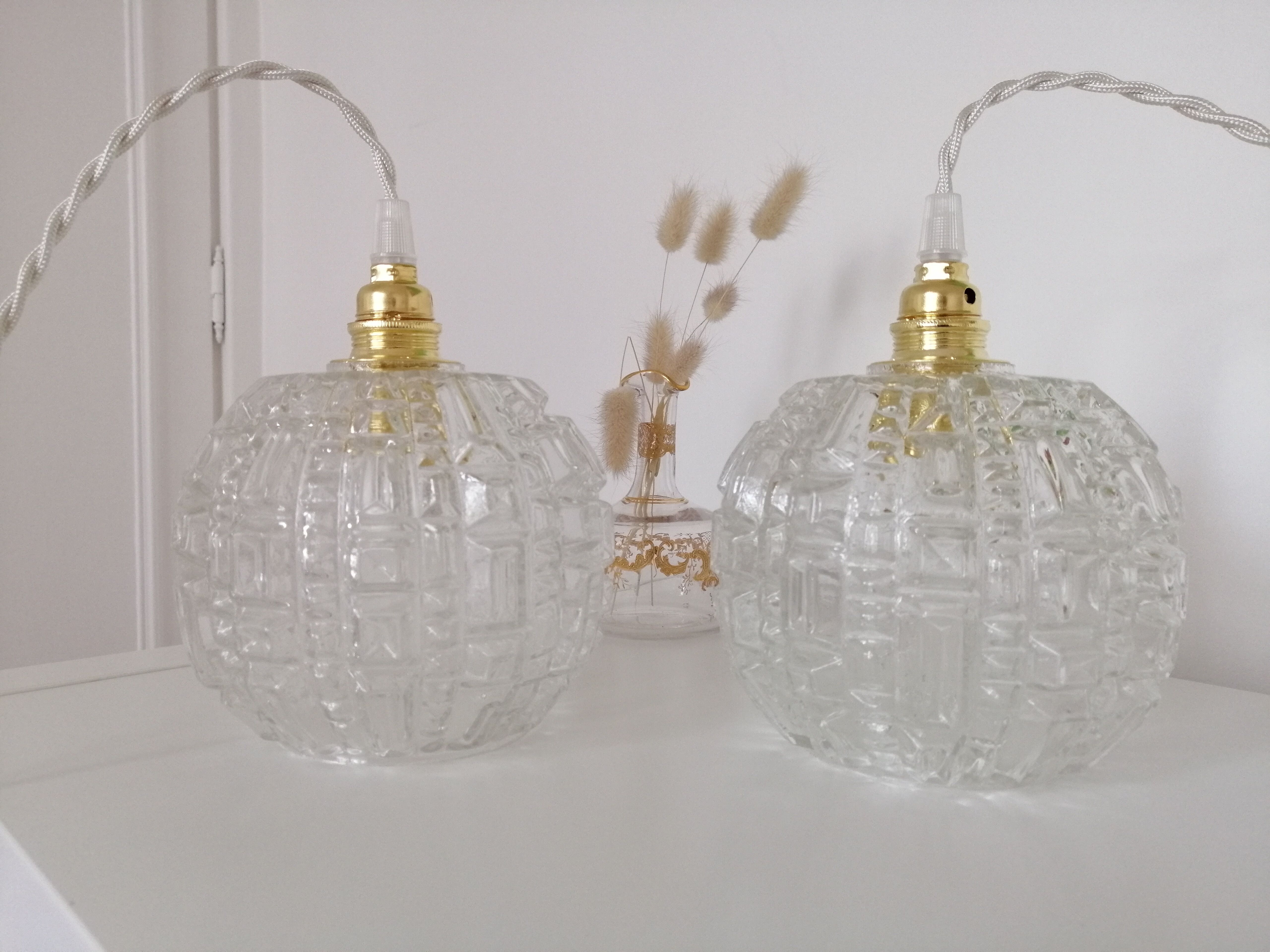 Pair of vintage walking lamps