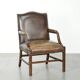 Chaise Gainsborough en cuir de vachette en bois avec une apparence époustouflante.