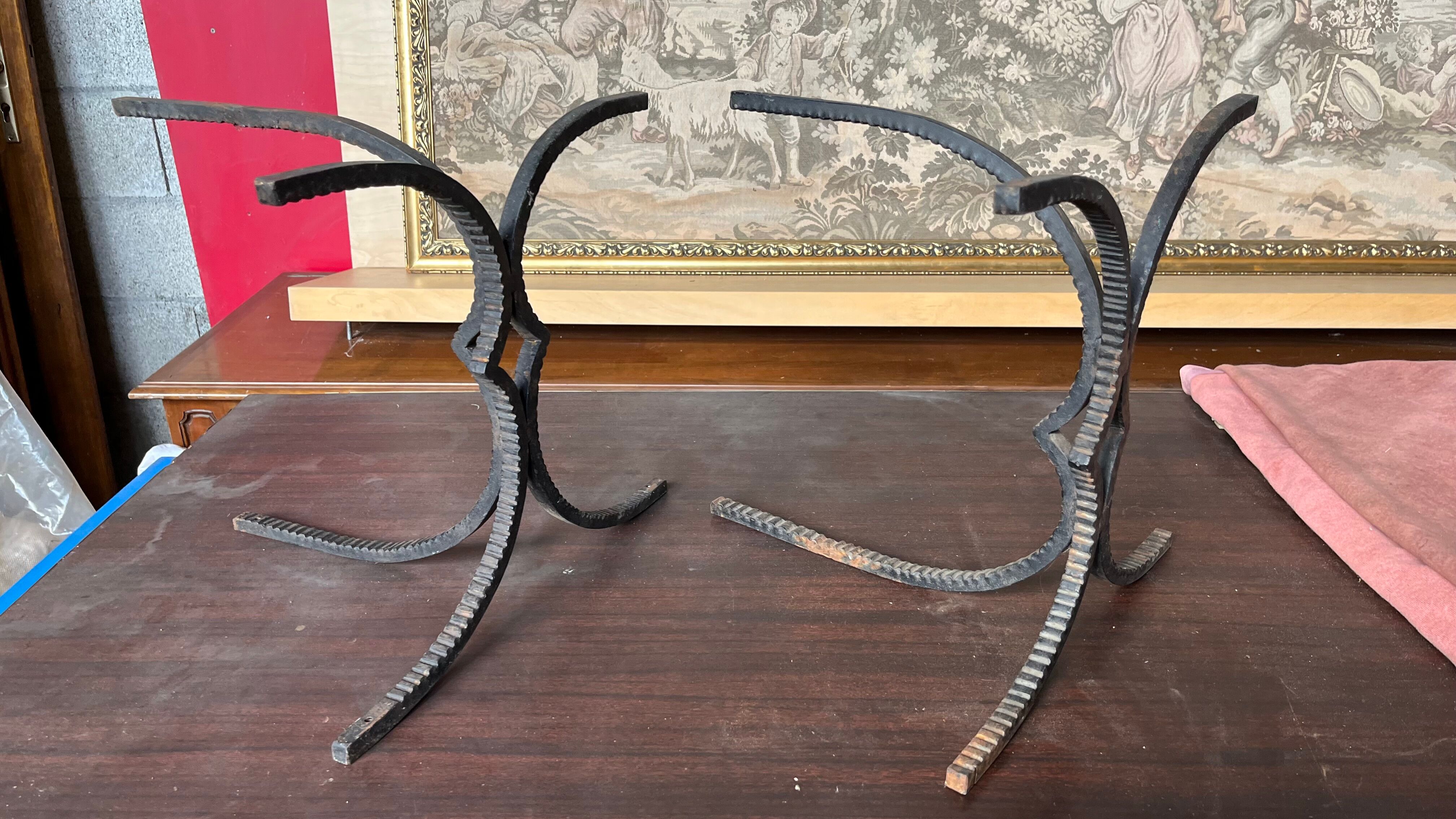 Wrought iron coffee table legs