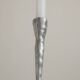 Pair of aluminium candle holders