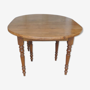 Table ovale en chêne à six pieds
