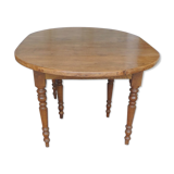 Oval oak six-legged table
