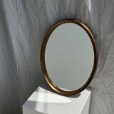 Miroir ovale doré classique 42x32