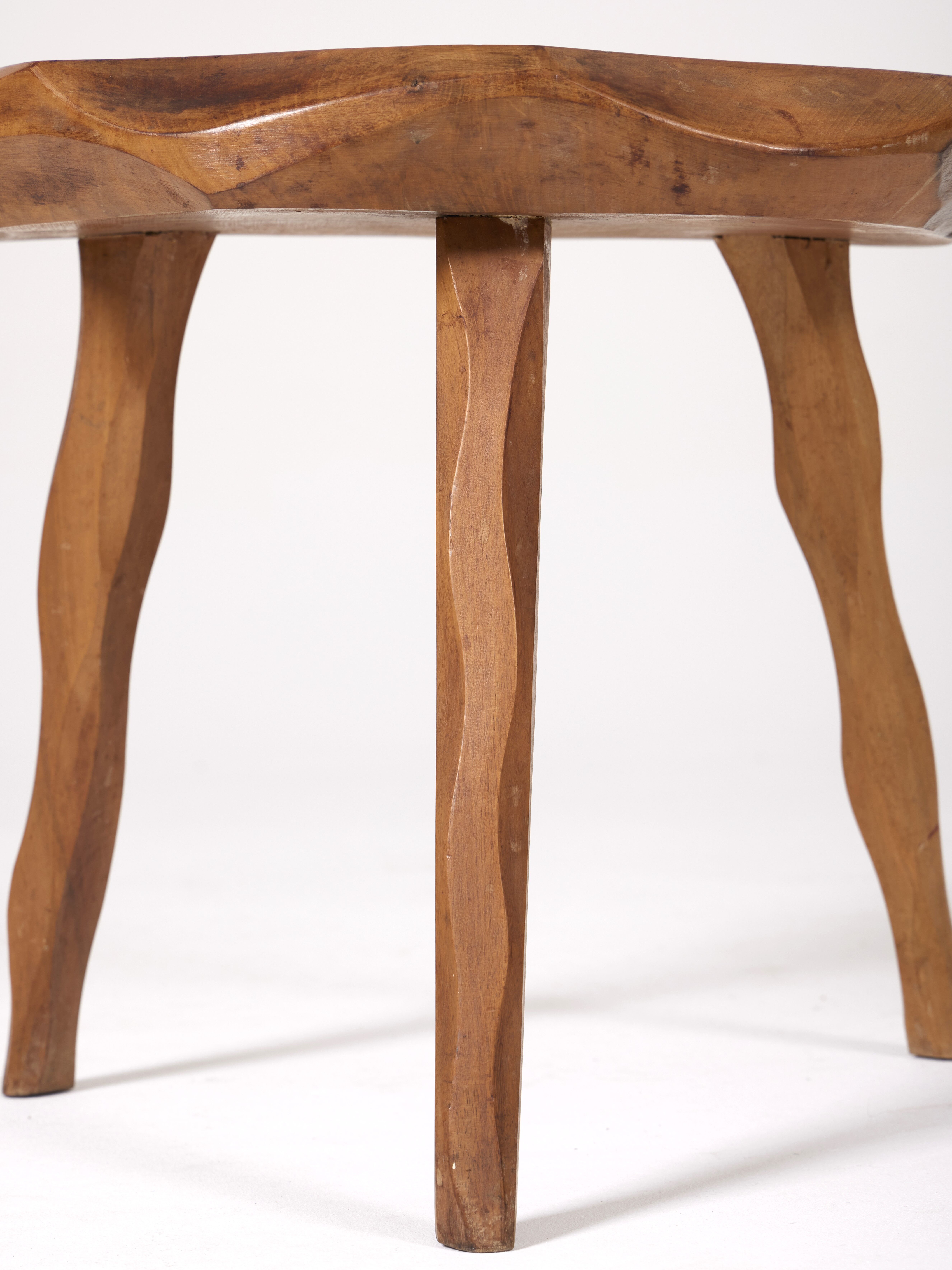 Brutalist tripod stool 1950s