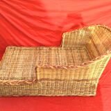 Méridienne en osier vintage