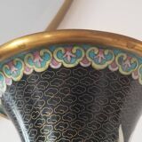 Asian art china xx - bronze vase with cloisonné enamels - height: 32 cms