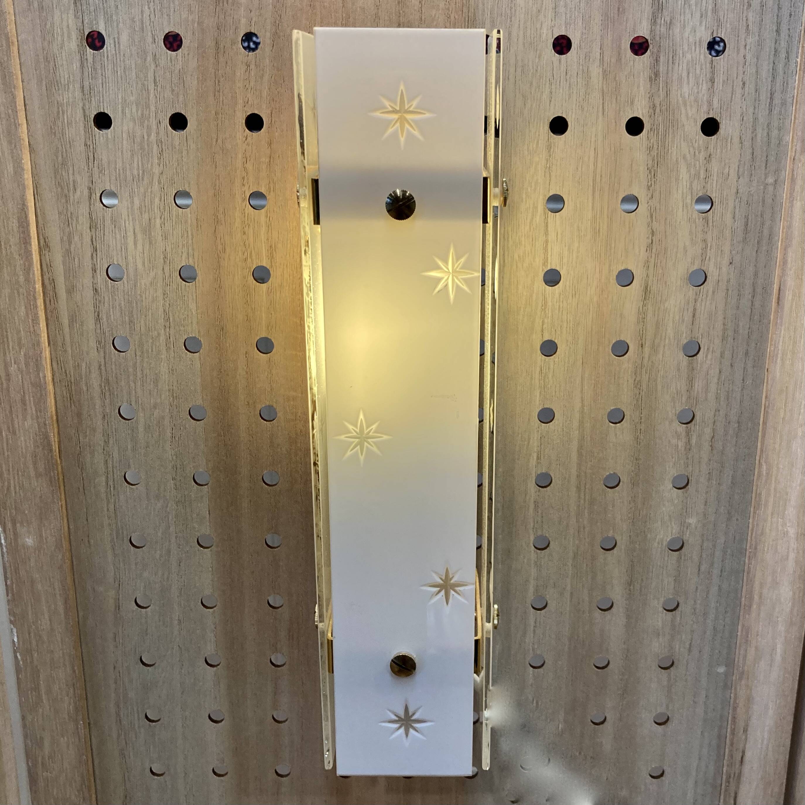 Pair of glass wall lights Scandinavian design 1960.