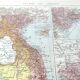Old map Vietnam Laos Cambodia Asia 43x43cm from 1950