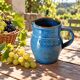 Blue glazed stoneware jug