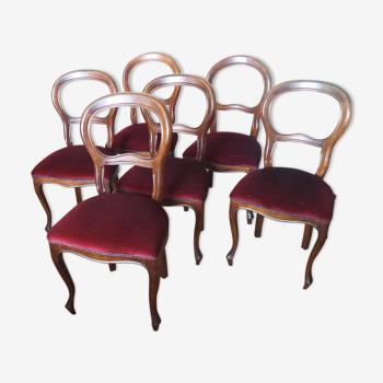 6 Louis Philippe style chairs