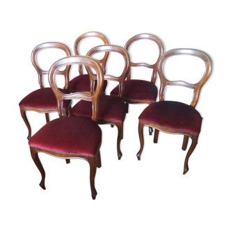 6 Louis Philippe style chairs