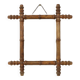 Antique Wooden Faux Bamboo Chinoiserie Mirror 44x39cm