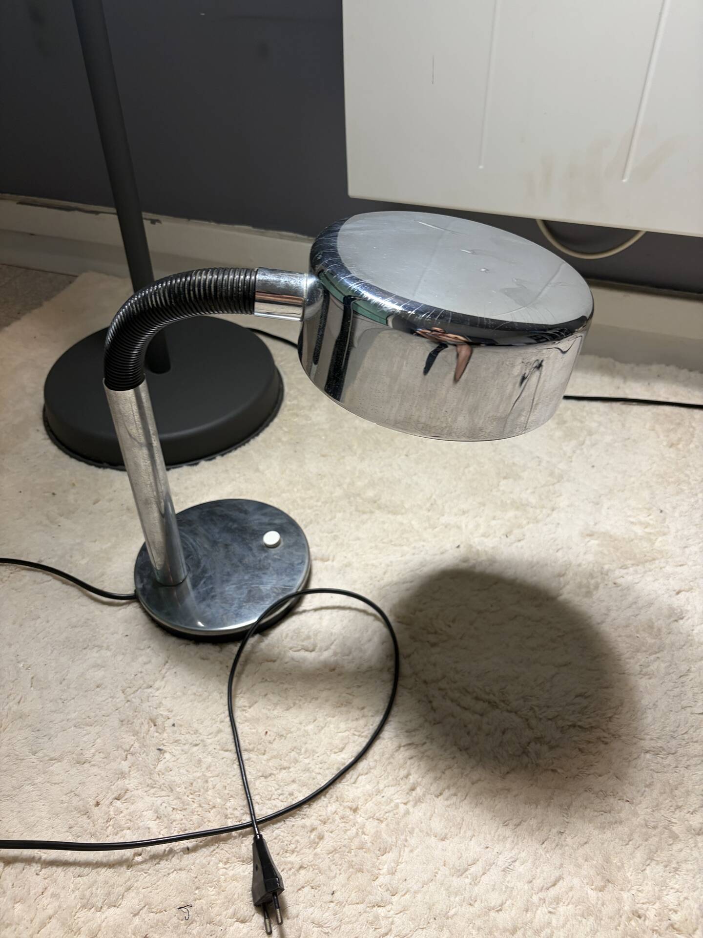 Vintage chrome desk lamp Hustadt Leuchten (1970s)