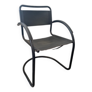 Fauteuil traîneau noire