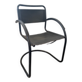 Fauteuil traîneau noire vintage