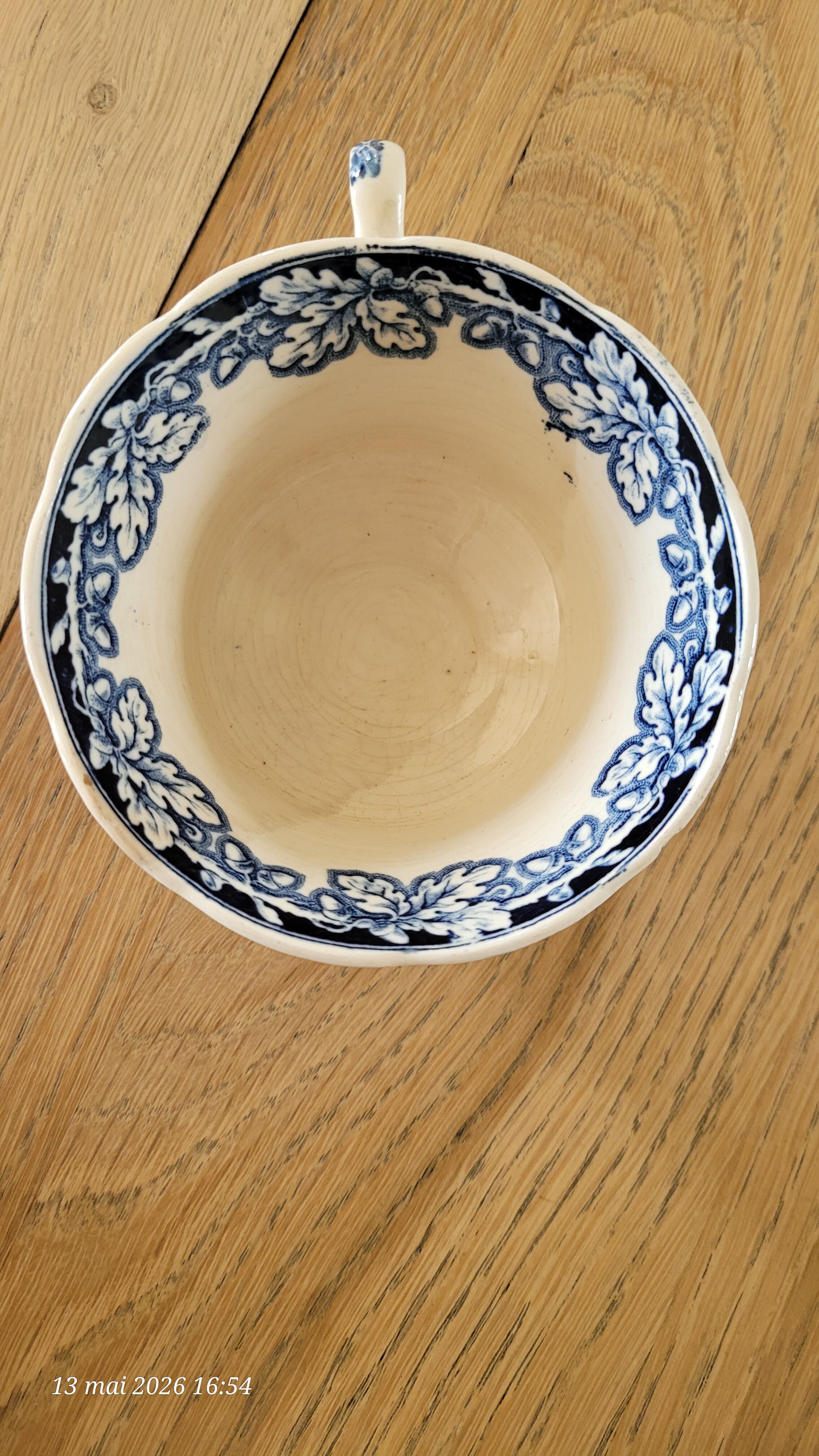 4 tasses anciennes Sté Céramique Maestricht Boerenhoeve bleues