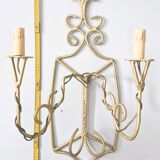 Gold wrought iron wall lights