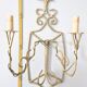 Gold wrought iron wall lights