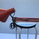 Architect articulated metal globe orange vintage 50s desk lamp