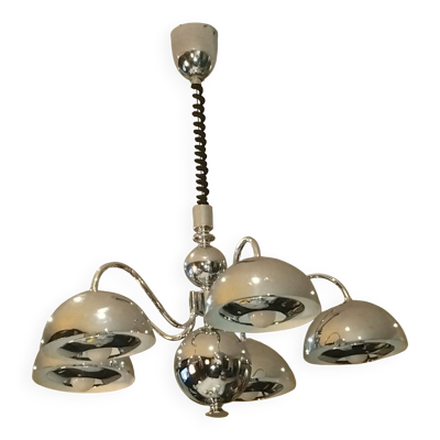 Lustre chromé de gioffredo reggiani années 70